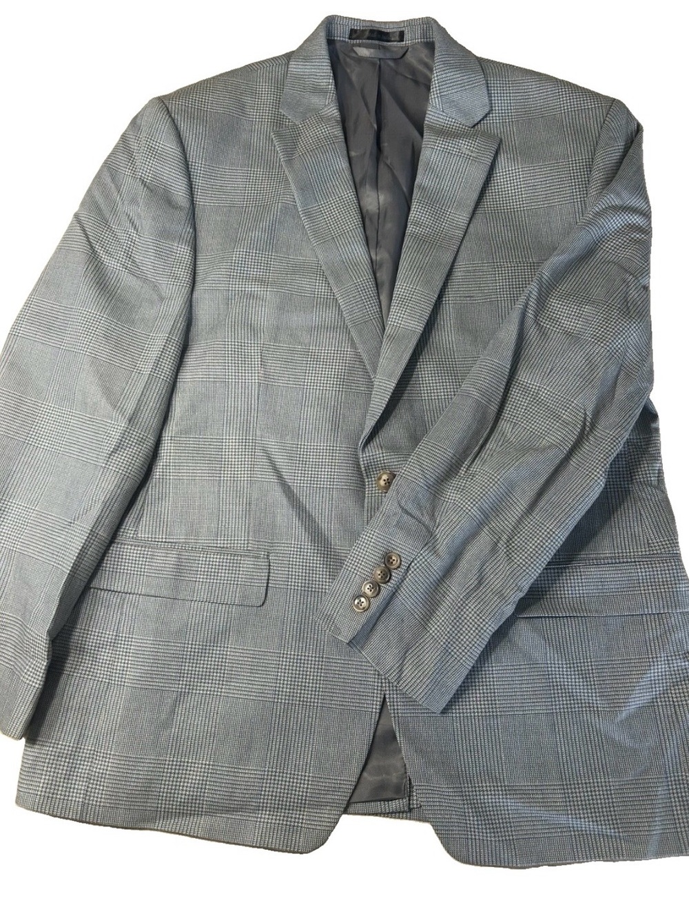 LAUREN RALPH LAUREN Grey & Blue Check Blazer Sports Jacket Blue Gray Size 42R